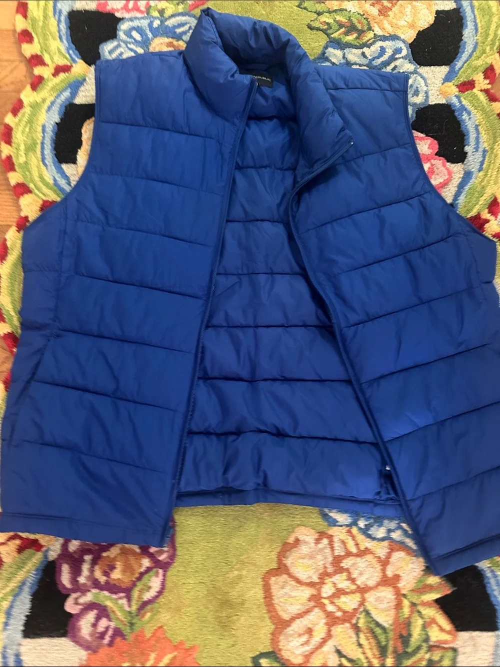 Banana Republic Mens Royal Blue Puffer Vest